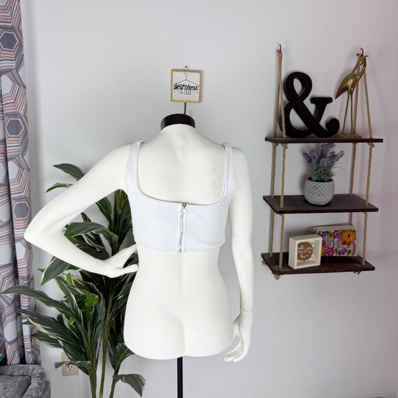 Princess Polly White Ribbed Corset Crop Top - Picture 4 of 6